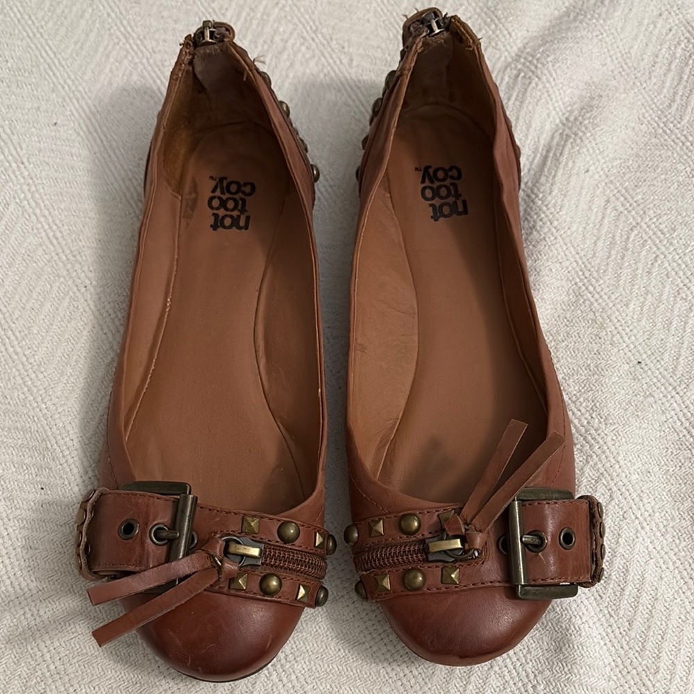 Ballet flats Leather
